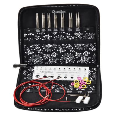 ChiaoGoo Interchangeable Circular Needle Set Twist Red Lace, Small, 4"