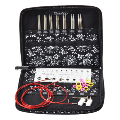 ChiaoGoo Interchangeable Circular Needle Set Twist Red Lace, Small, 5"