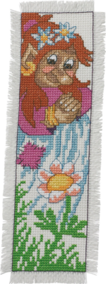Embroidery Kit Troll Mother bookmark 7 x 22 cm / 2.76 x 8.66 in