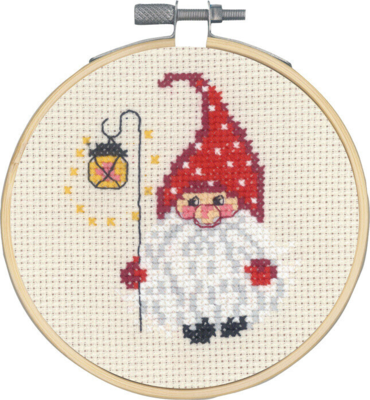 Embroidery Kit Gnome and Lantern m/5810/10 10 Ø cm/3.94 in dia.
