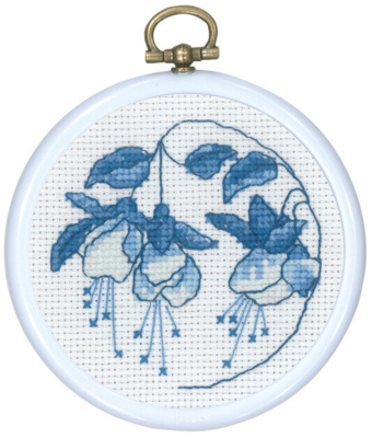 Embroidery Kit Blue Fuchsia 8 Ø / 3.15 in dia.