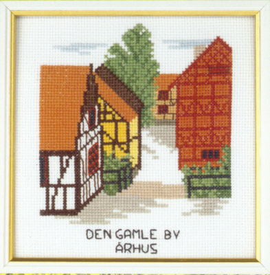 Embroidery Kit The Old Town 15 x 15 cm / 5.91 x 5.91 in