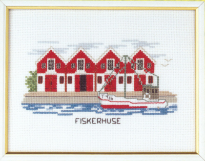 Embroidery Kit Fisher Houses 20 x 15 cm / 8 x 6 in 5611
