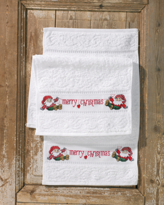 Embroidery Kit Merry Christmas 2 pcs 7461/18 30 x 50 cm / 11.81 x 19.69 in