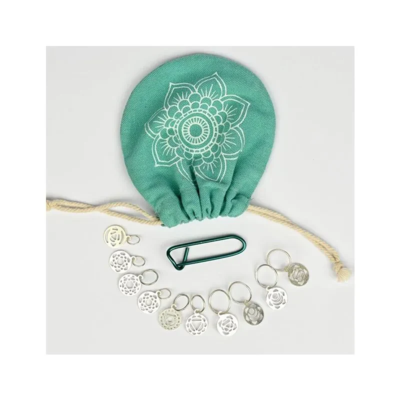 KnitPro Chakra Stitch Markers, Silver