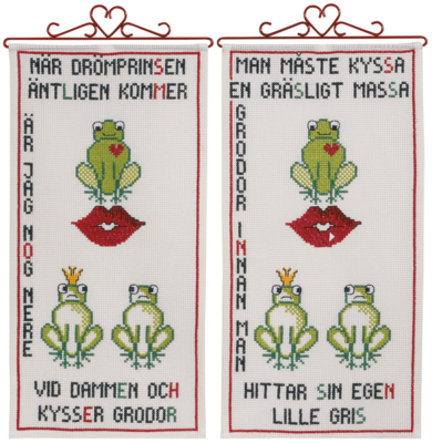 Embroidery Kit Small Frogs B5125/28 28 x 54 cm / 11.02 x 21.26 in