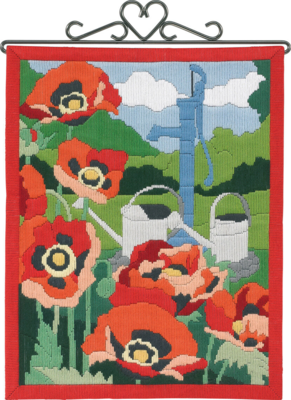 Embroidery Kit Poppies 30 x 38 cm / 12 x 15 in