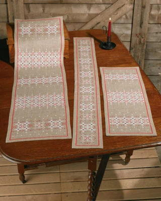 Embroidery Kit Linen Borders 36 x 123 cm / 14.17 x 48.43 in