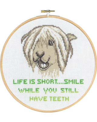 Embroidery Kit Life is short m/5810/20 20 cm / 7.87 in dia.