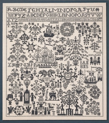 Embroidery Kit Sampler 65 x 72 cm / 26 x 28 in