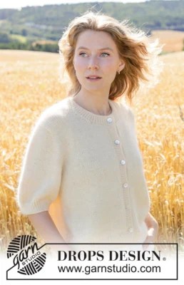 268-15 Lemon Mist Cardigan by DROPS Design