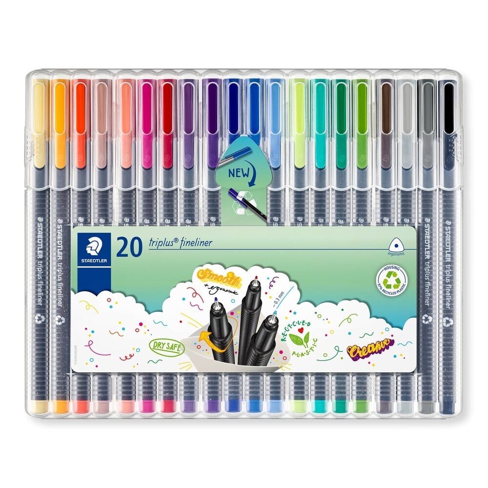 STAEDTLER Triplus fineliner 334 color pads, 20 pcs